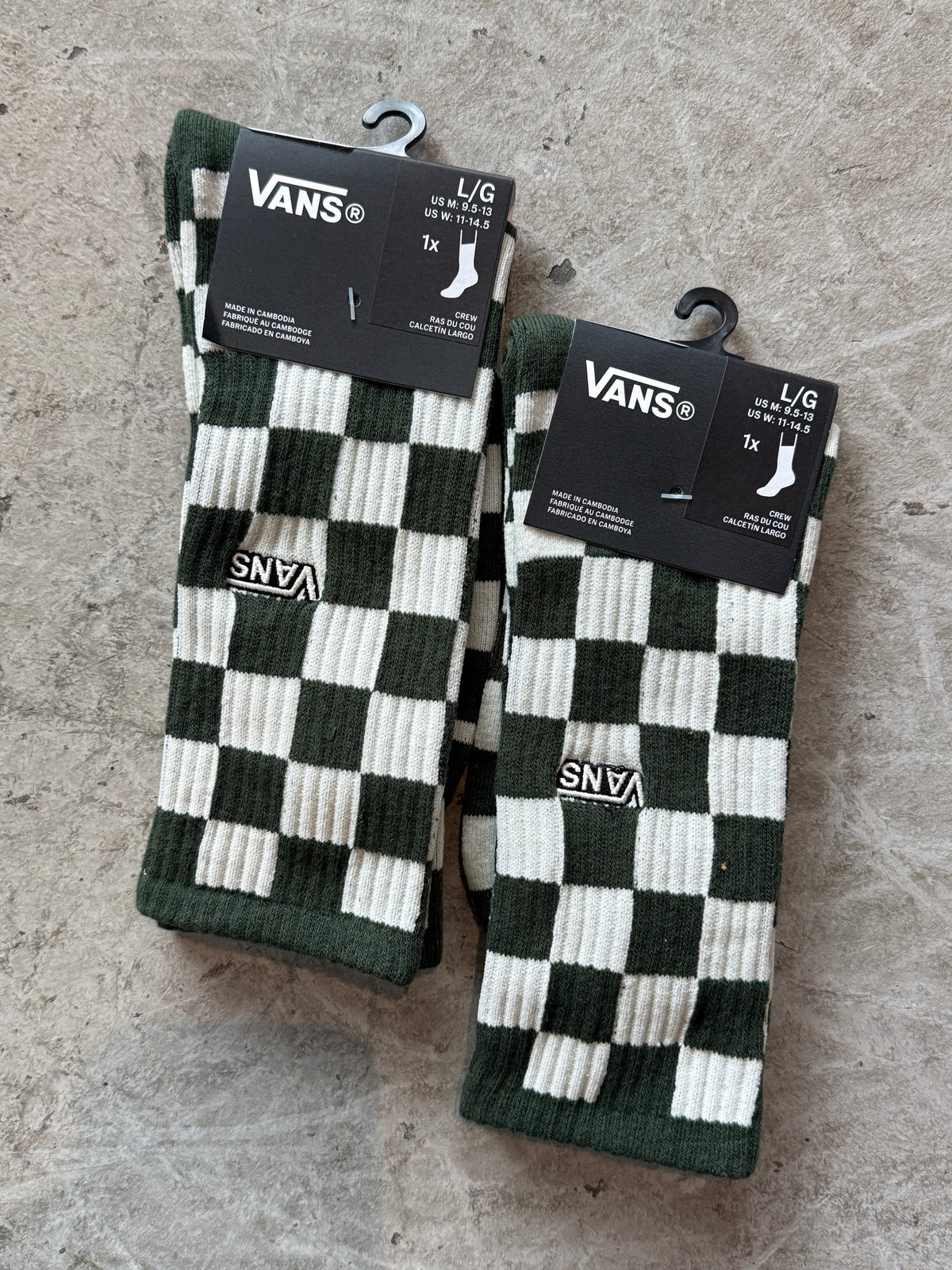Checkerboard Crew Sock
