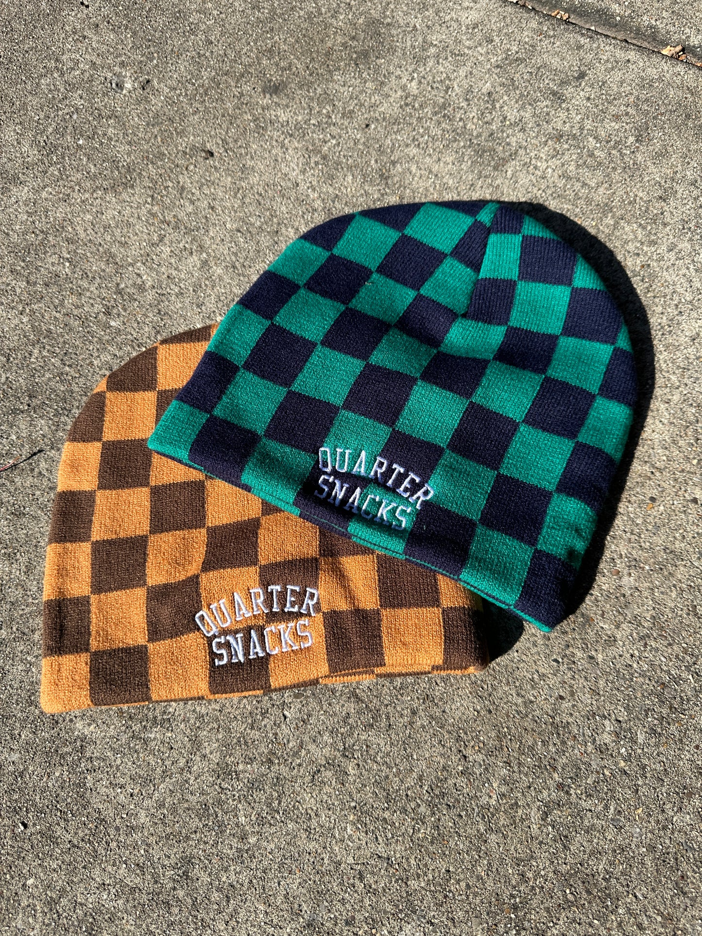 Checkboard beanie