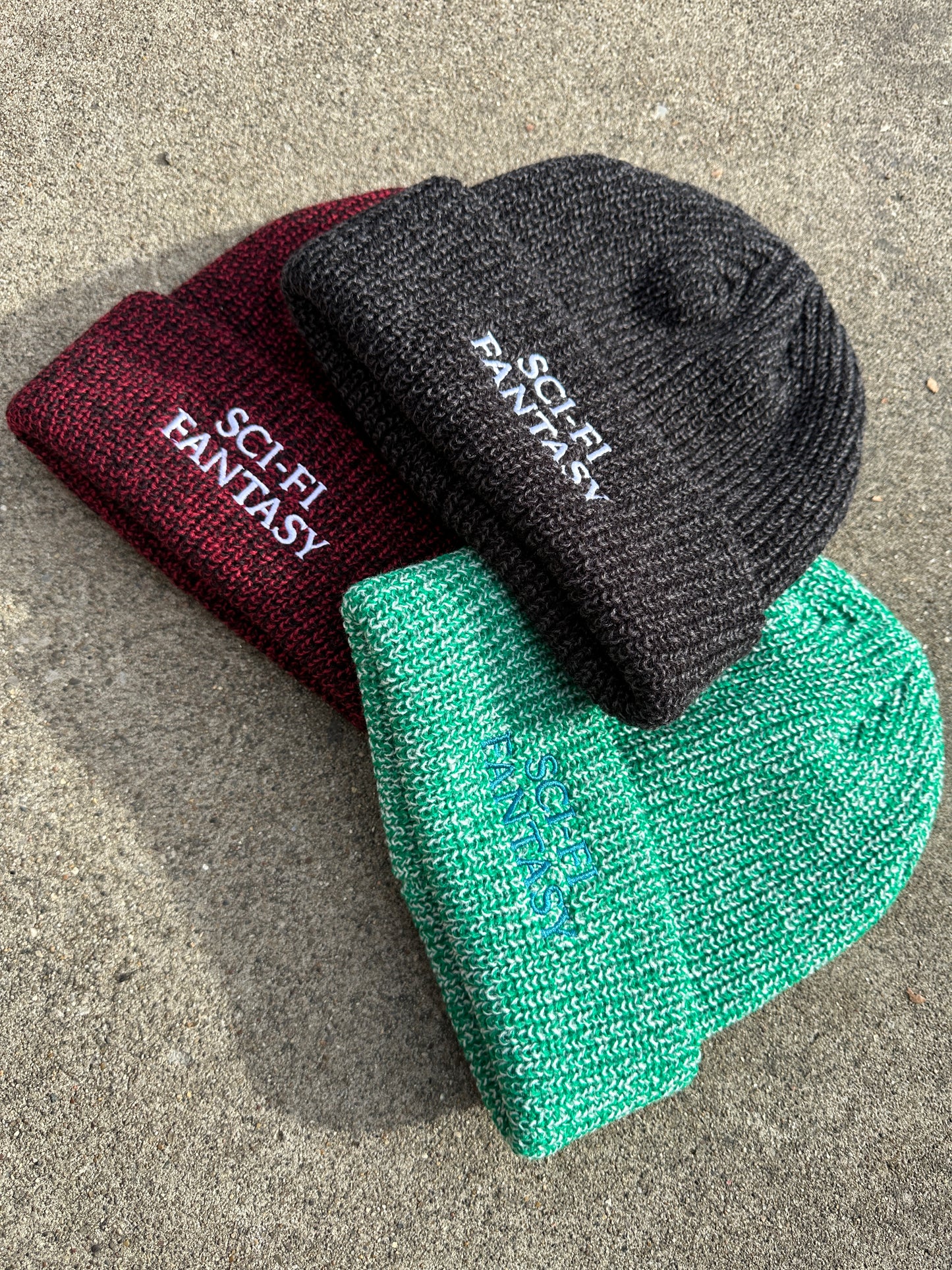Mixed Yarn Logo Beanie
