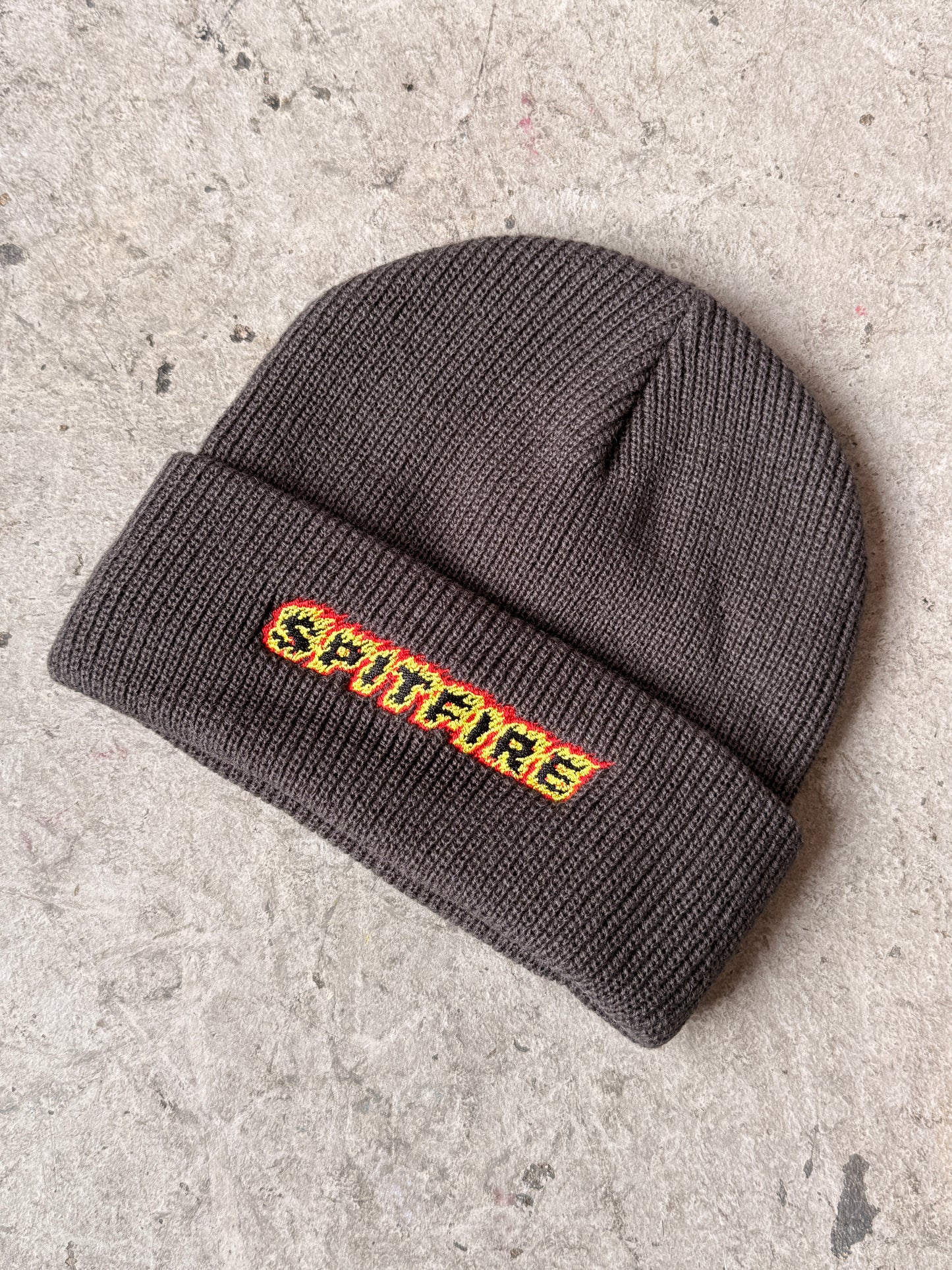 Flame Script Cuff Beanie