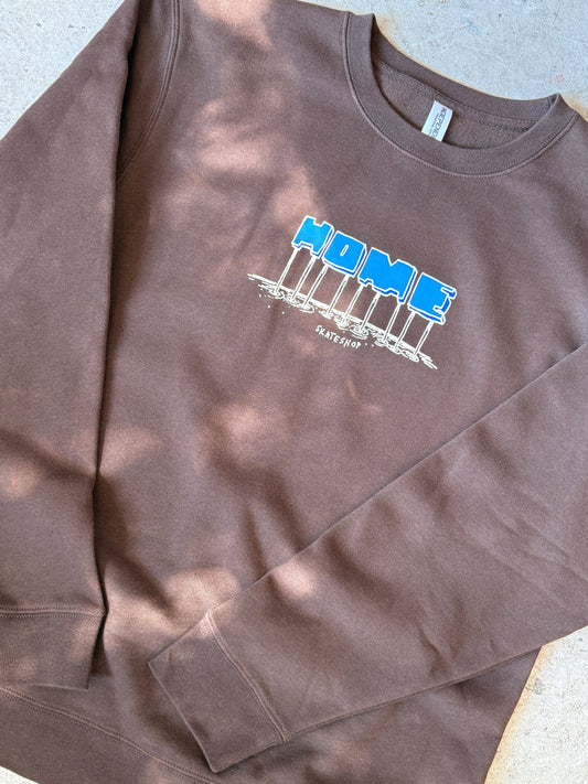 Stilts Crewneck (Chocolate/Royal)